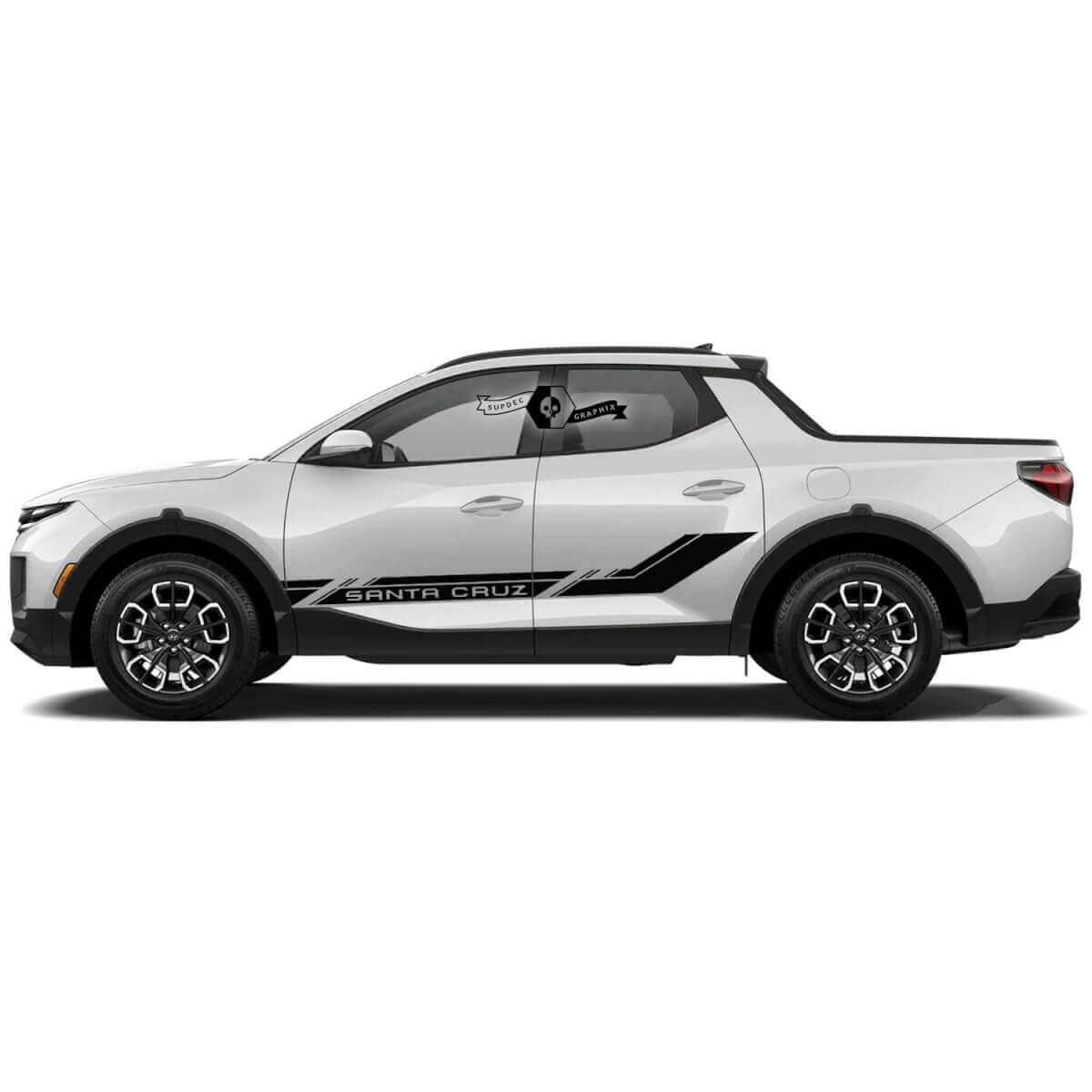 Kit de vinilos modernos para puertas laterales de rally para Hyundai Santa Cruz