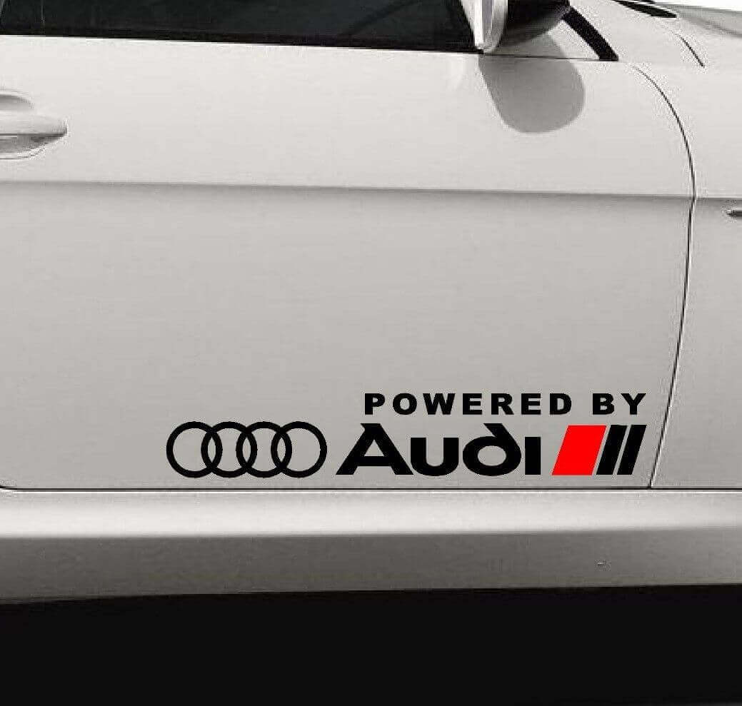 Powered by Audi Juego de Vinilos para Puerta Lateral para Audi
