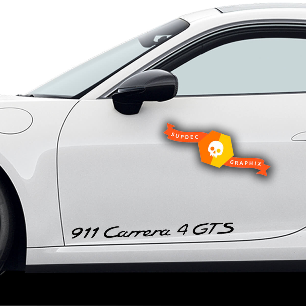 Calcomanías de vinilo para el lateral de la puerta del 911 Carrera 4 GTS Juego para Porsche 911