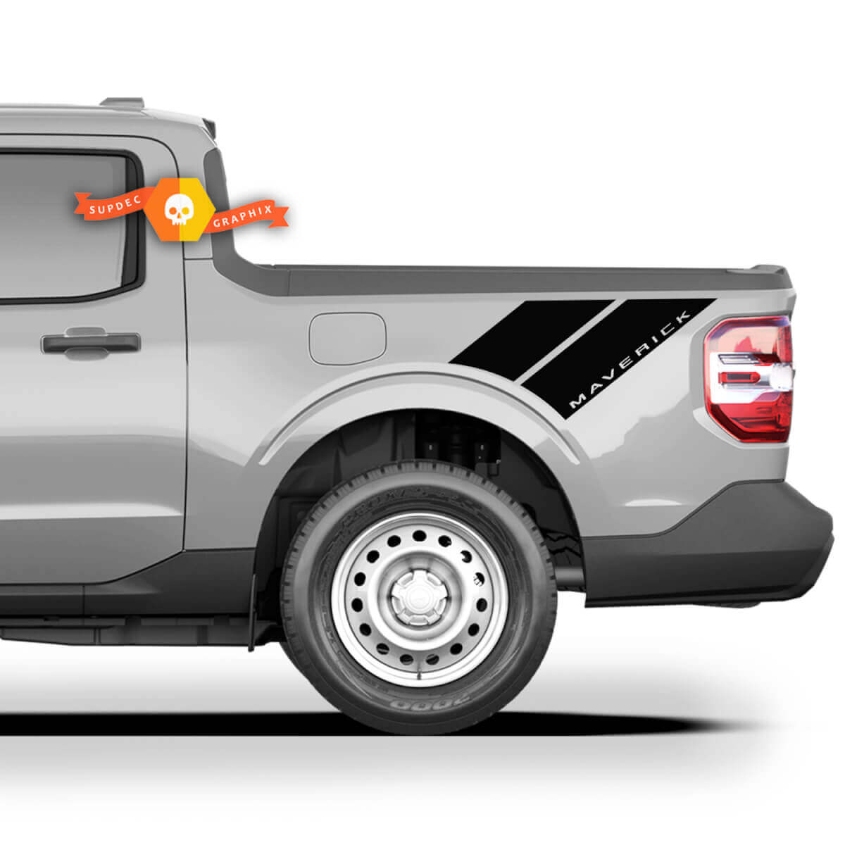 Par de calcomanías gráficas FORD MAVERICK 2022 FX4, calcomanías laterales de cama, pegatinas Maverick, lado de cama de camión
