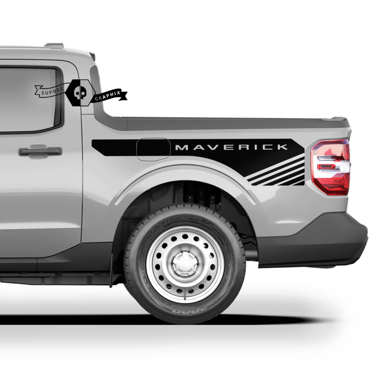 Par Ford Maverick 2022 FX4 Gráficos Calcomanías Bed Side Logo Maverick Pegatinas
