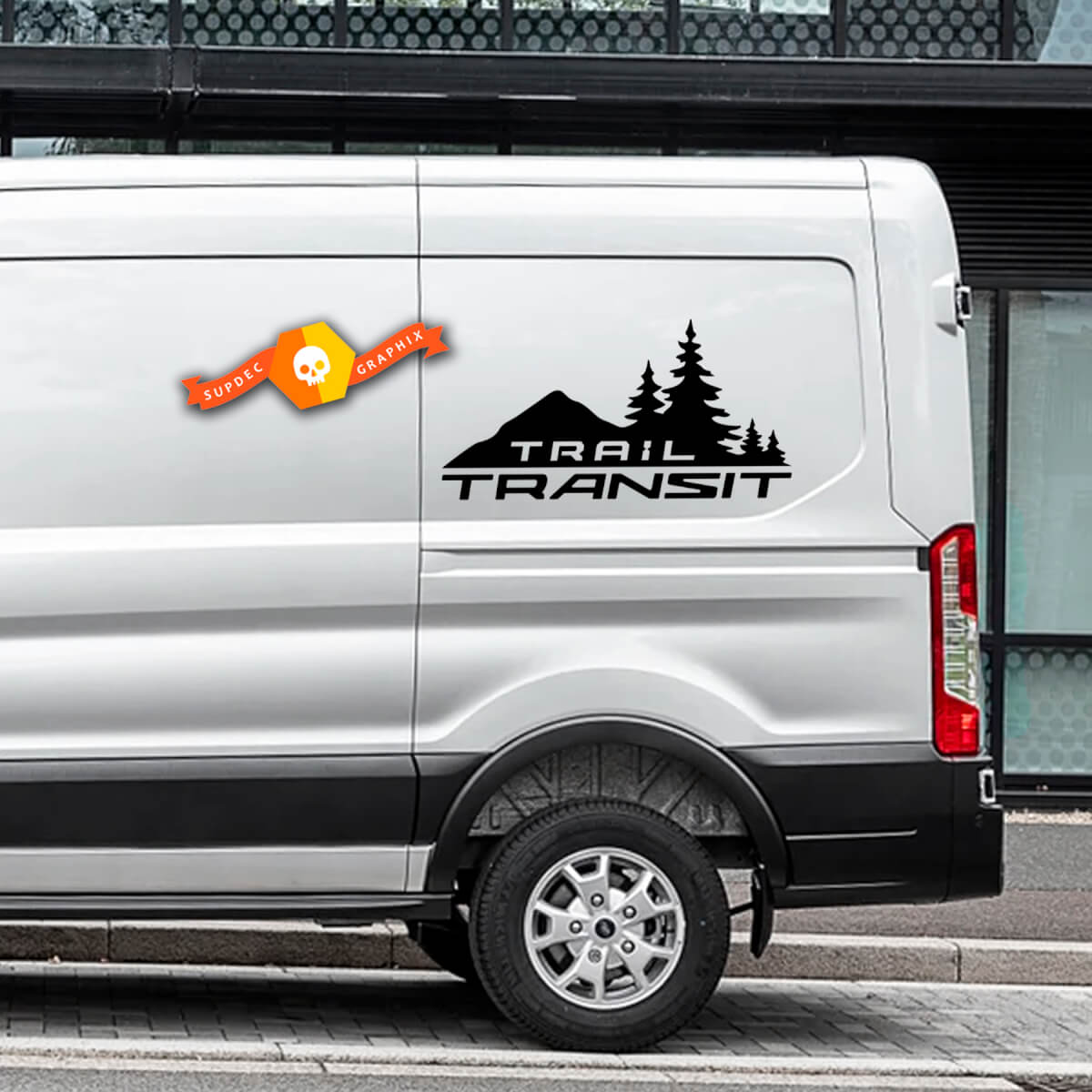 Par 2023 FORD TRANSIT-TRAIL Compass Mountain Forest Logo Pegatinas de vinilo Calcomanías de cualquier tamaño para Nissan, Toyota, Chevy, GMC, Dodge, Ford
