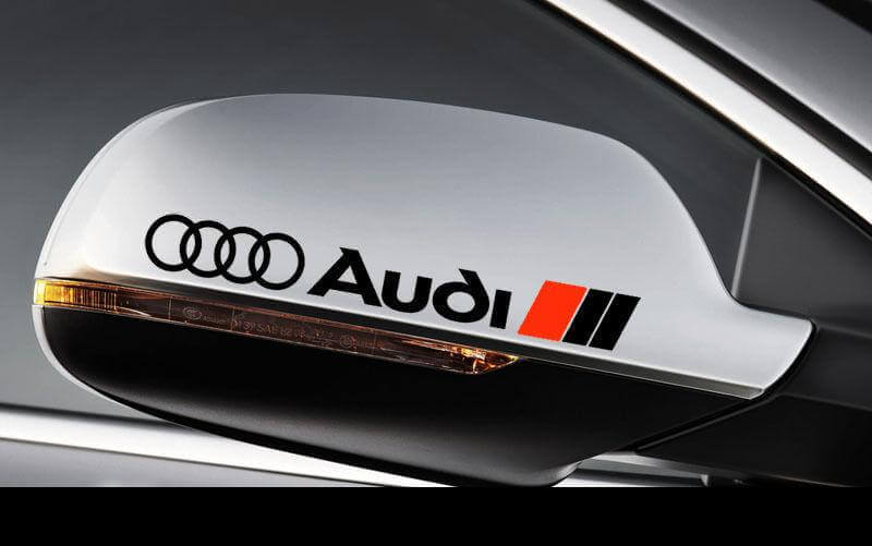 Kit de Calcomanías de Vinilo para Espejo Retrovisor Lateral con Logo Audi para Coches Audi