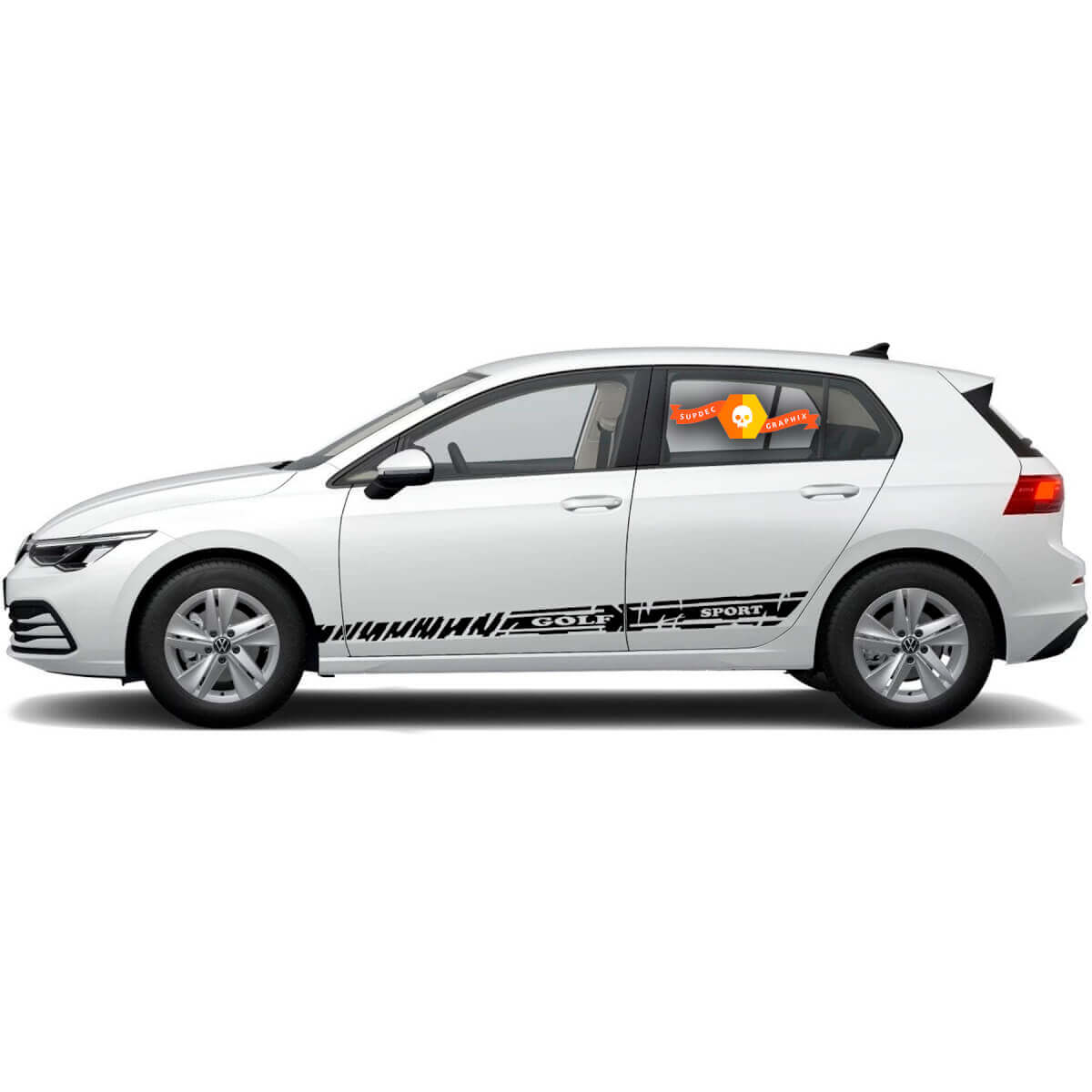 2 pegatinas exclusivas calcomanía de diseño destruido para Volkswagen VW Golf Stripes Graphics Door Trim Kit mk1-mk7 gti
