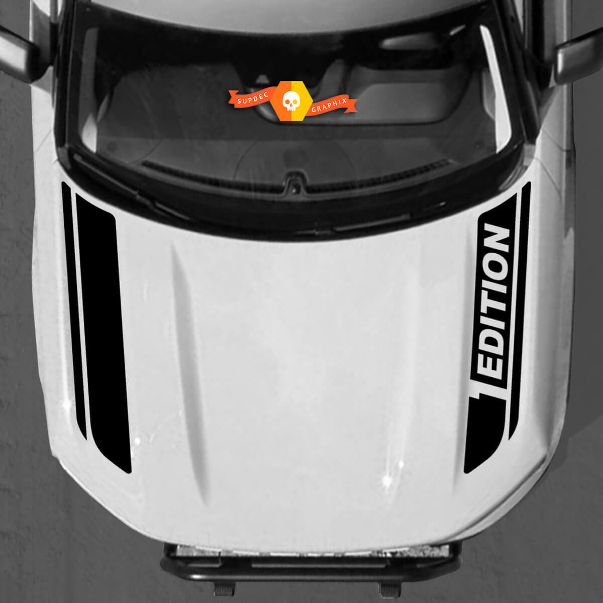 Ford Bronco Sport 2020 2021 2022 1ª EDICIÓN Split Hood Stripes Vinilo Calcomanía Pegatina Gráficos Kit
