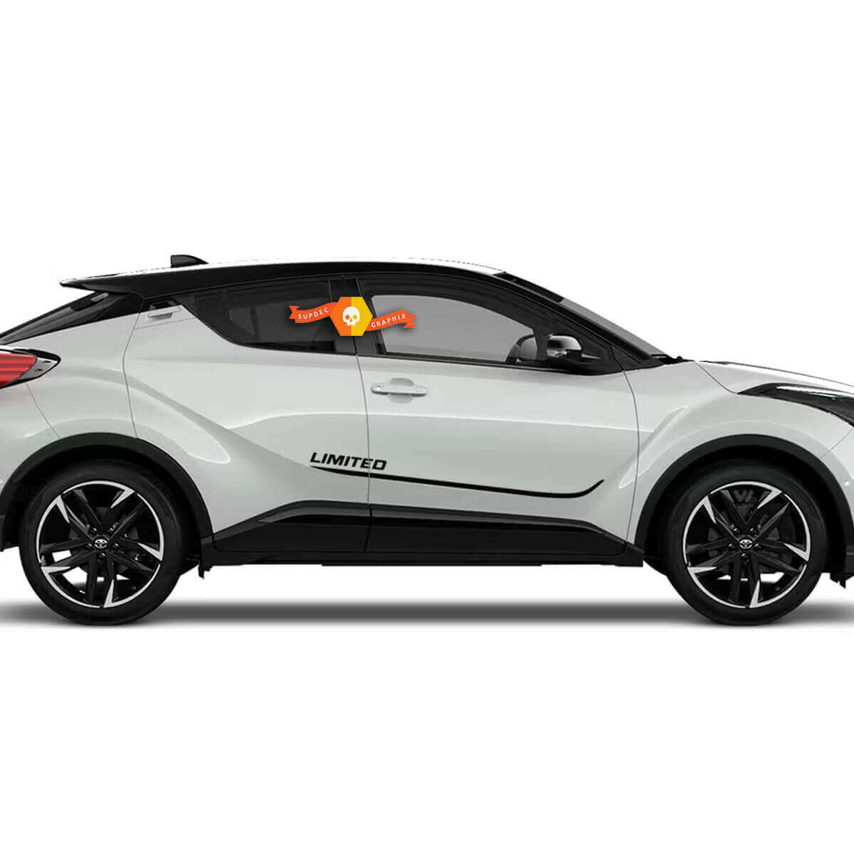 Juego de Calcomanías Vinilo de Rayas Laterales Limitadas para Toyota C-HR