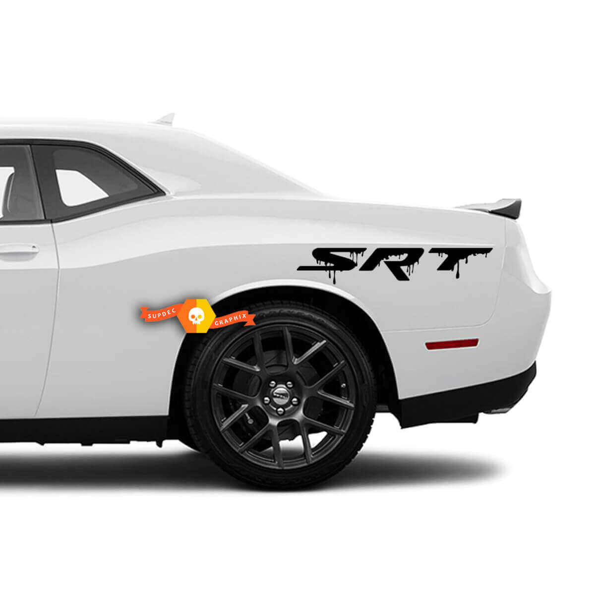 Juego de pegatinas laterales de vinilo con franjas SRT para Dodge Charger Challenger