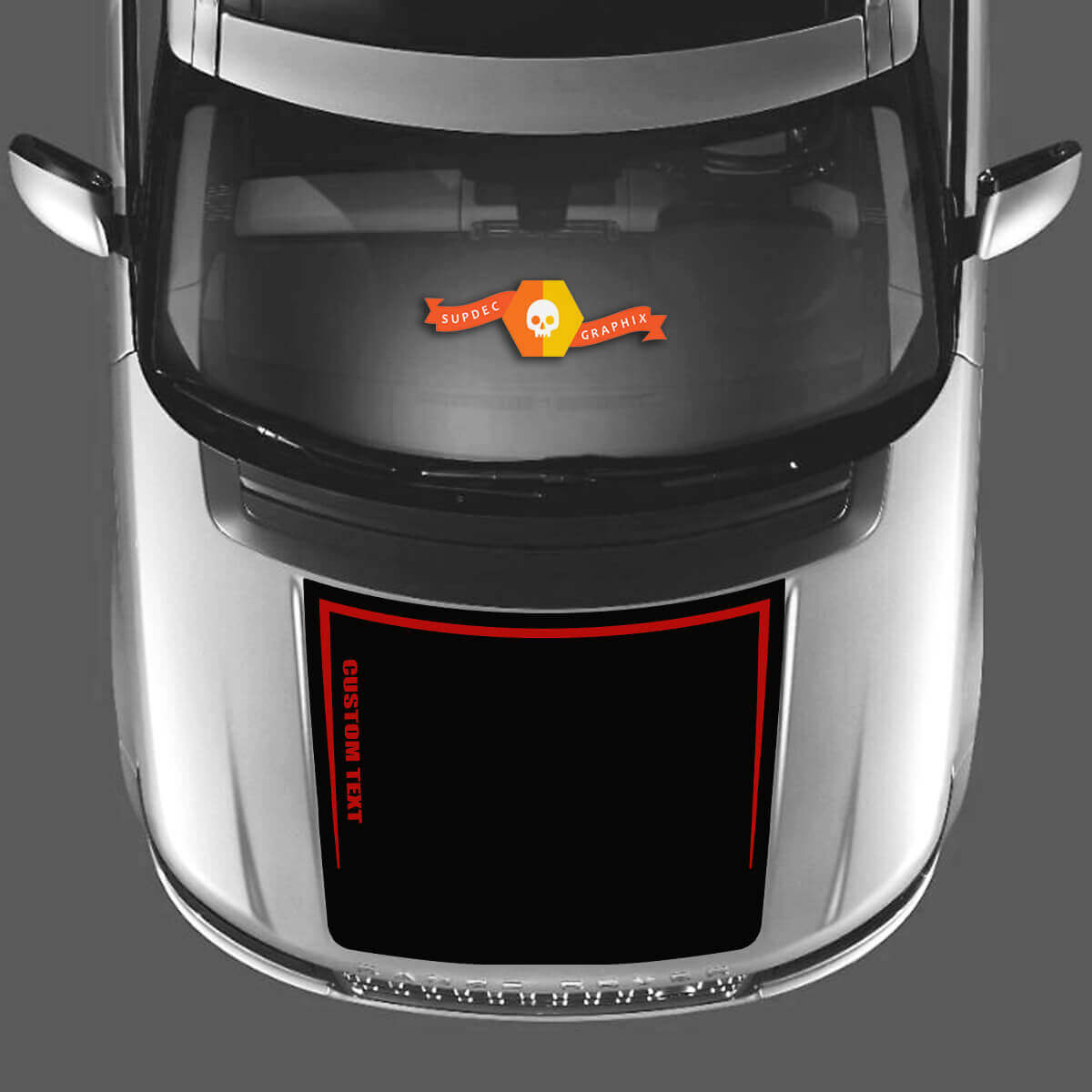 2 colores capucha calcomanía pegatinas vinilo gráfico RANGE ROVER Vogue L405 2013 2017 --- texto personalizado
