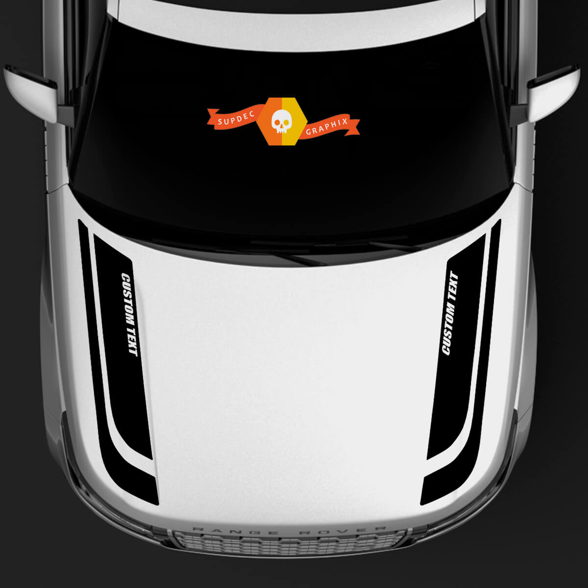 Calcomanías de capó nuevas Pegatinas de vinilo Gráfico RANGE ROVER Vogue L405 2013 2017 - Texto personalizado
