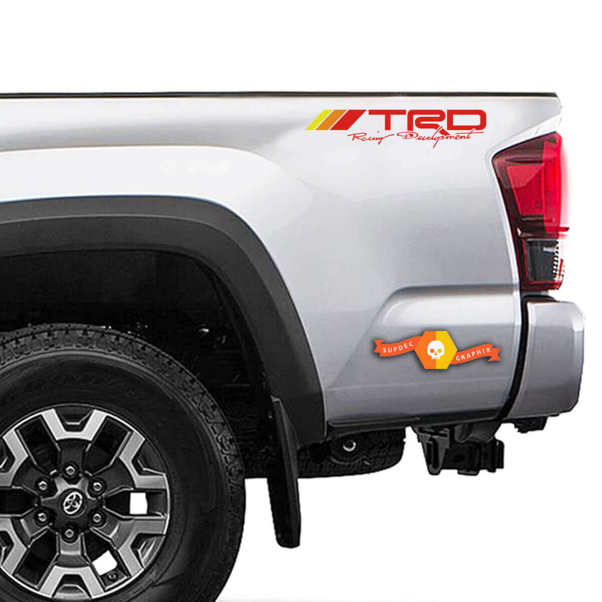 Juego de calcomanías de vinilo estilo Retro TRD para cabeceras de cama para camiones Toyota
