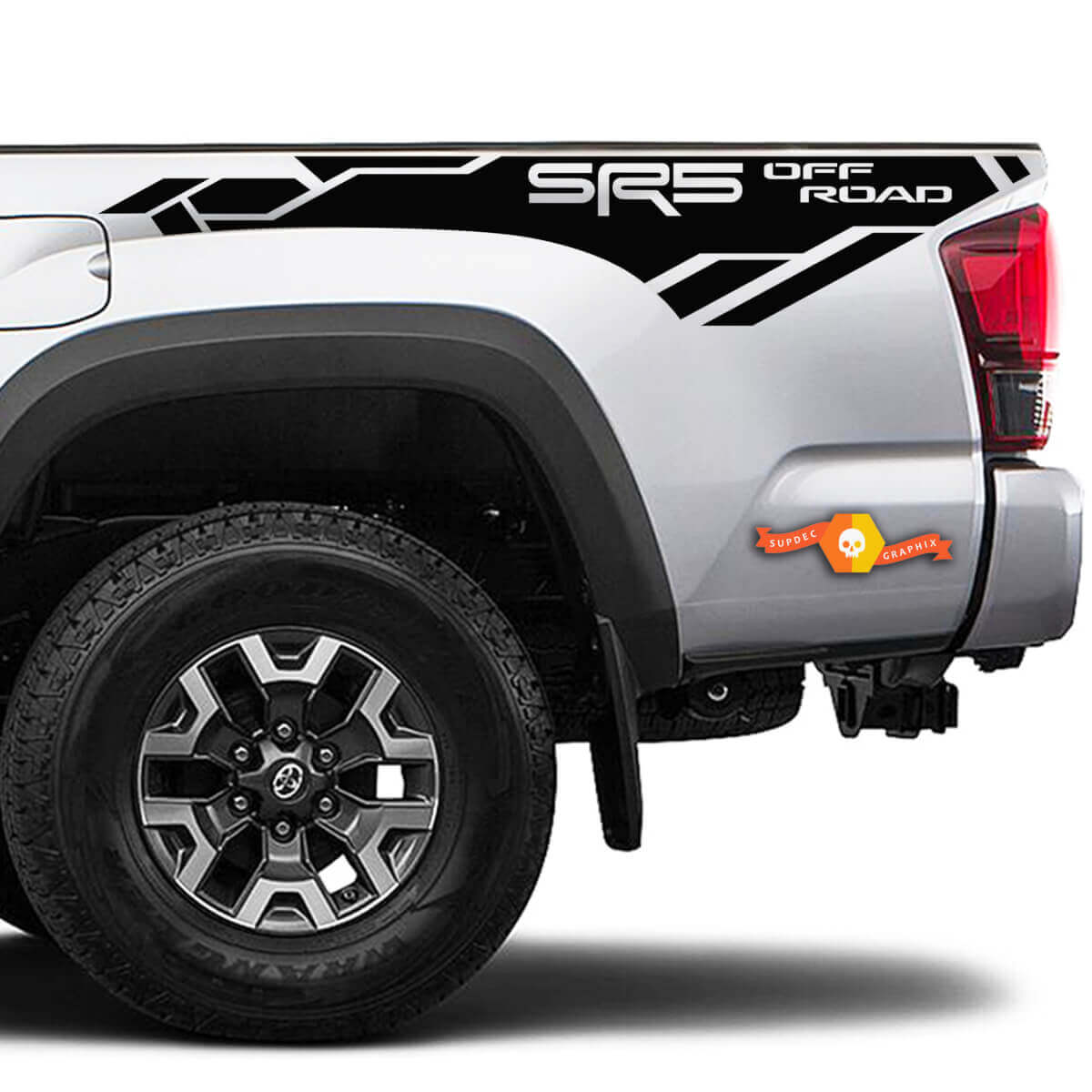 Calcomanías de vinilo para lateral trasero todoterreno SR5 para Toyota Tacoma 2016-2023