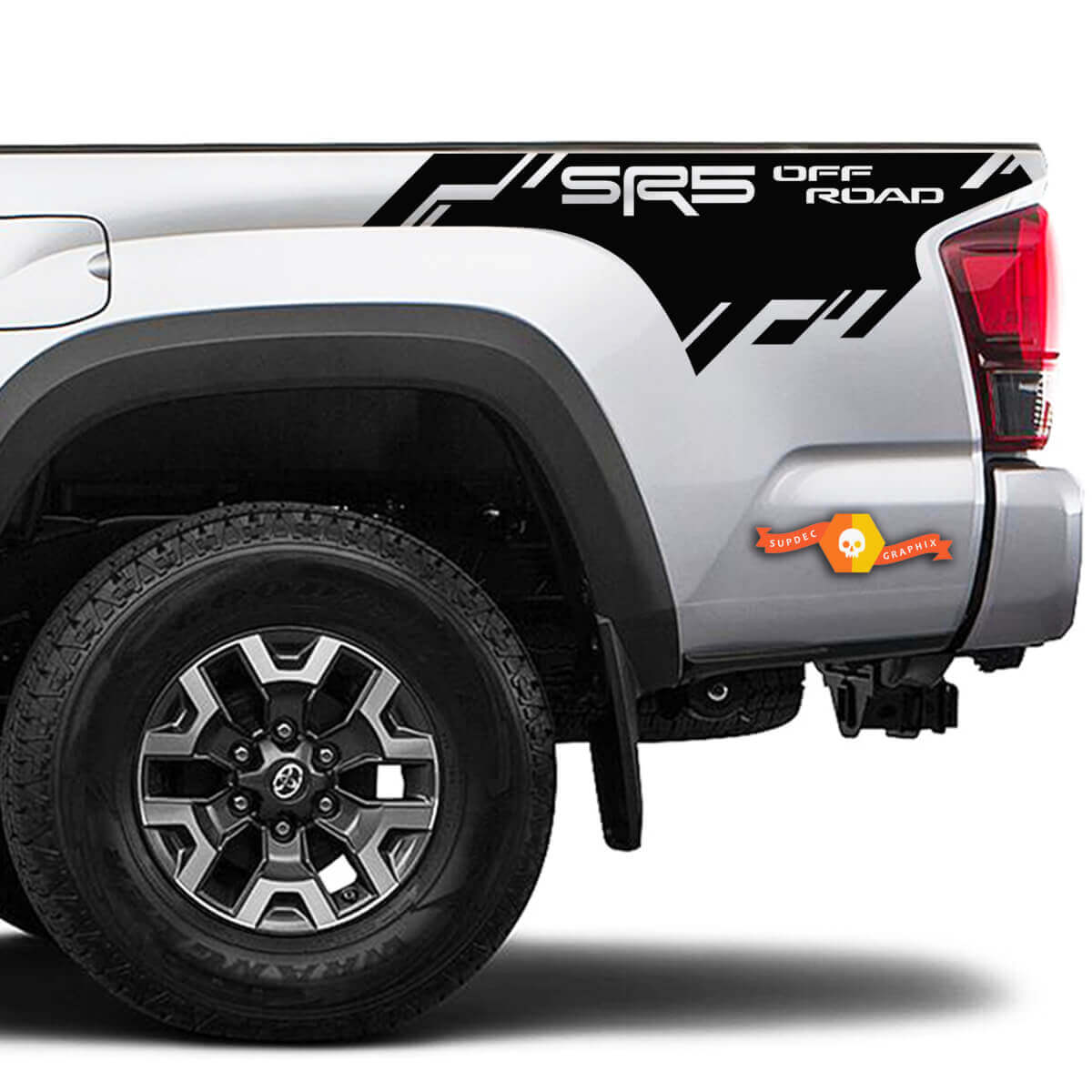2 nuevas pegatinas de vinilo para Toyota Tacoma 2016-2022+ SR5 OF-ROAD Bed Side Bed Stripes para Toyota Tacoma
