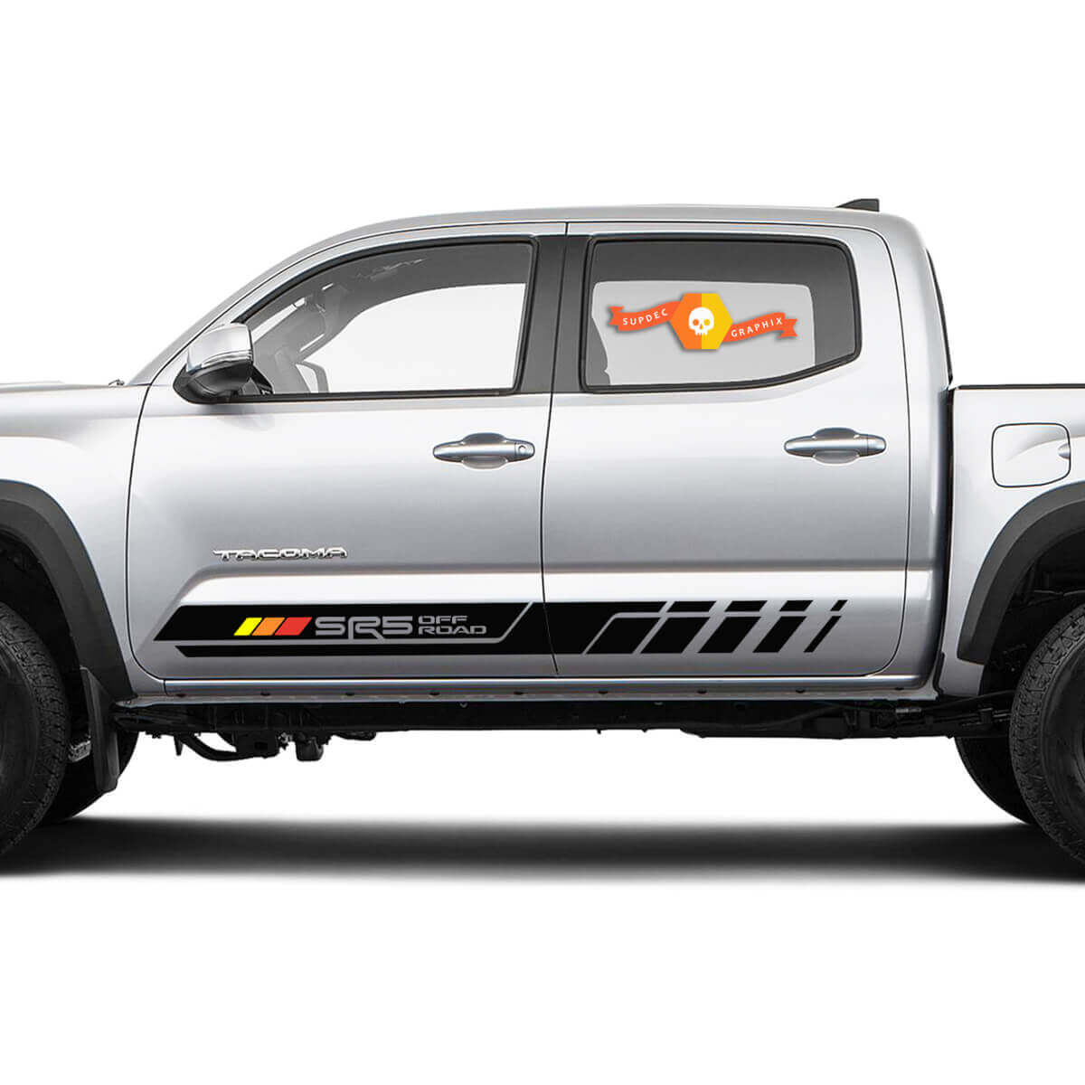 Pegatina de vinilo con franjas laterales SR5 Off Road para puerta para Toyota Tacoma