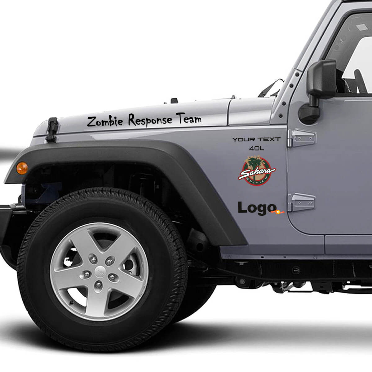 Calcomanía de Jeep Rubicon Zombie Response Team Wrangler Pegatina