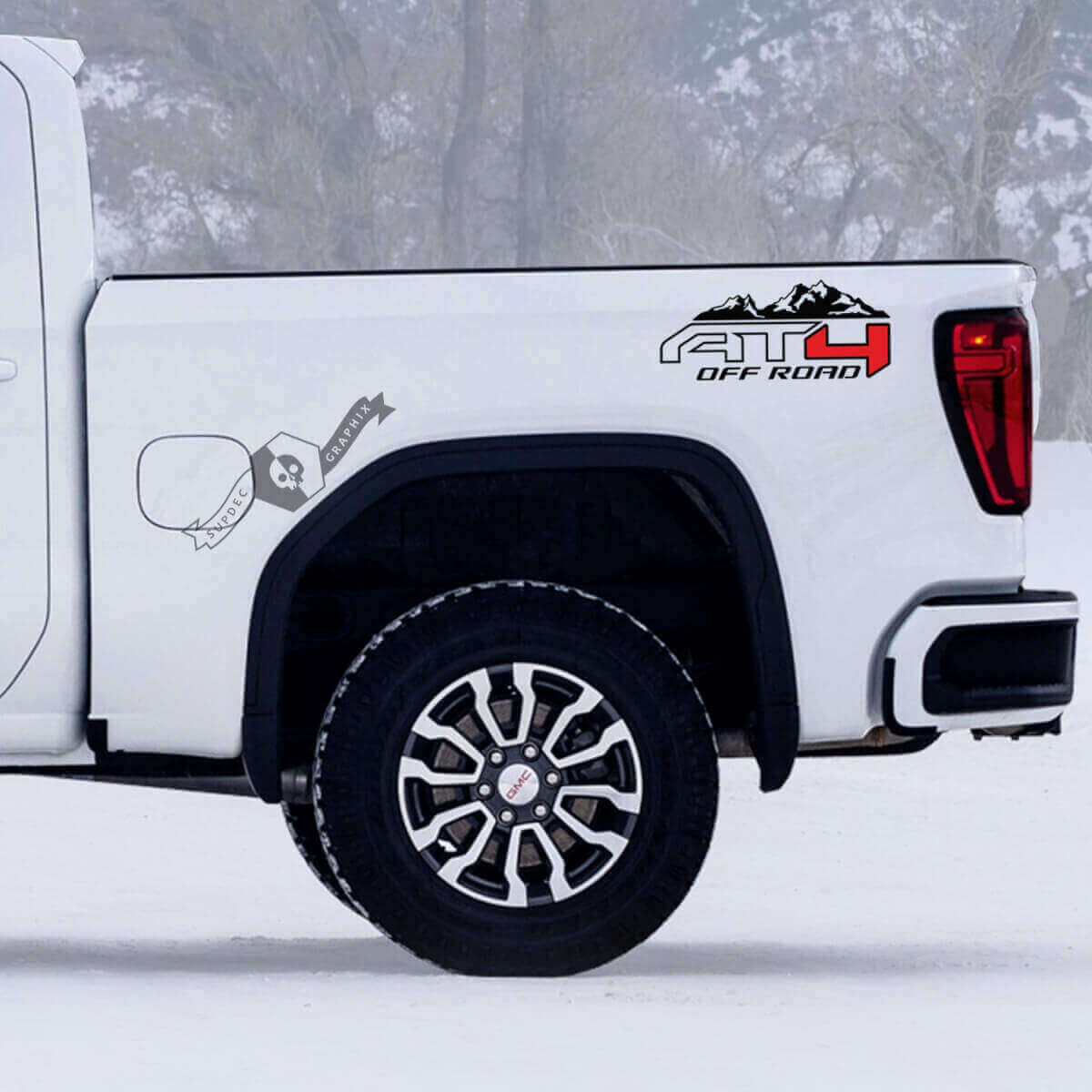Kit de vinilos para cama de montaña todoterreno AT4 para GMC Sierra 1500