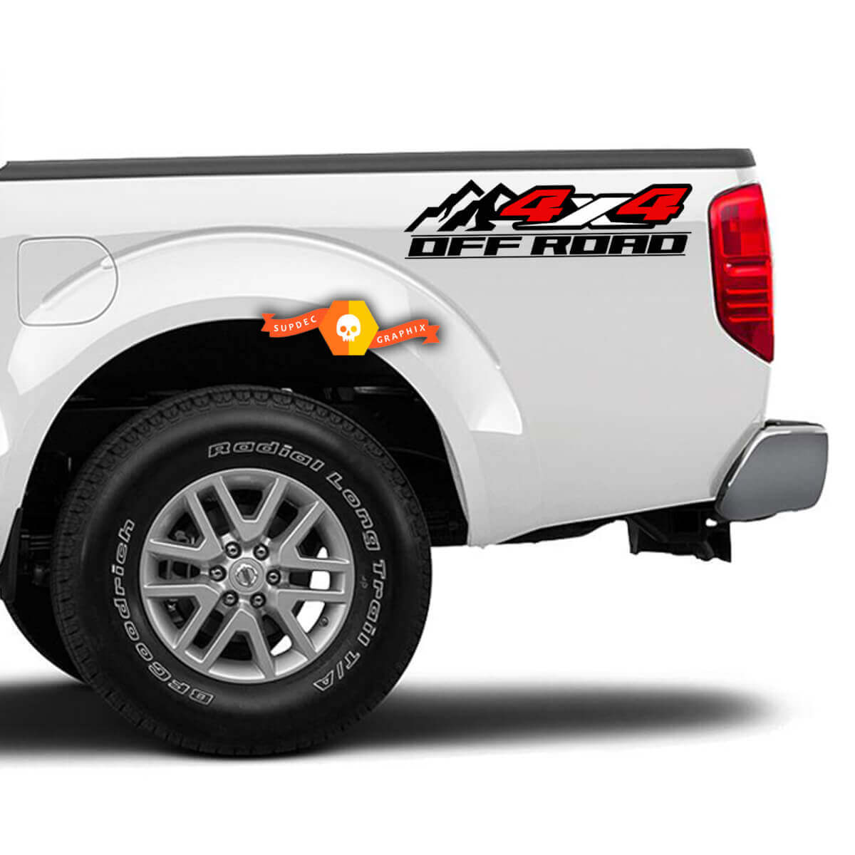 Kit de Vinilos Laterales para Cama 4x4 Todoterreno Montaña para Nissan Frontier