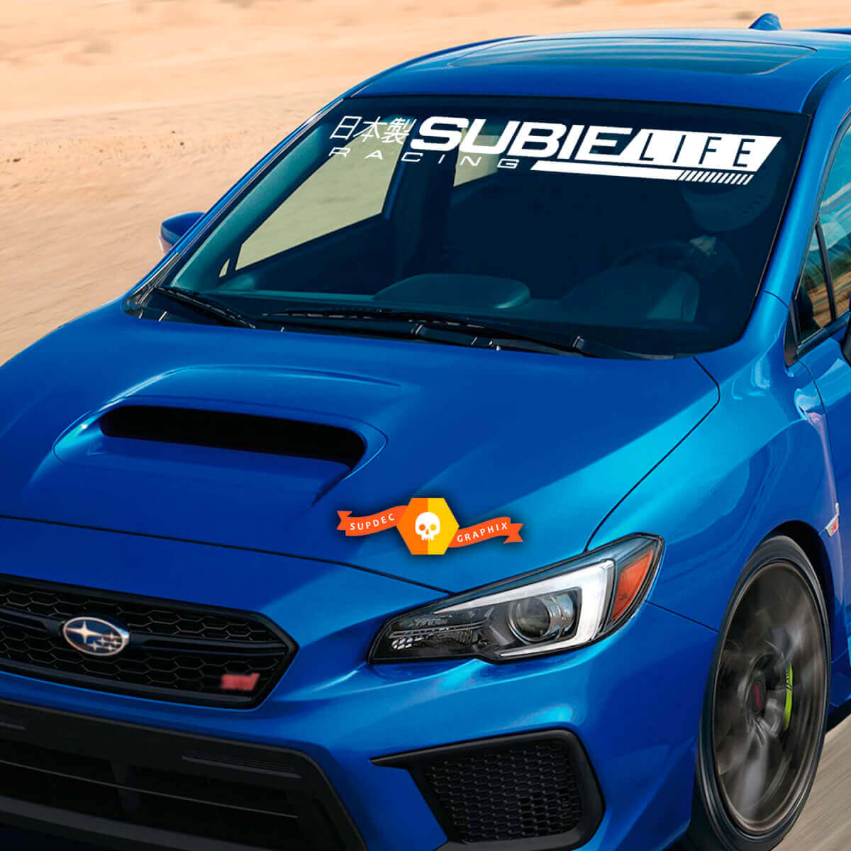 Pegatina de vinilo Subielife para parabrisas Forester Sti, calcomanía gráfica con logotipo de rally STI, compatible con Suba WRX Impreza Outback.
