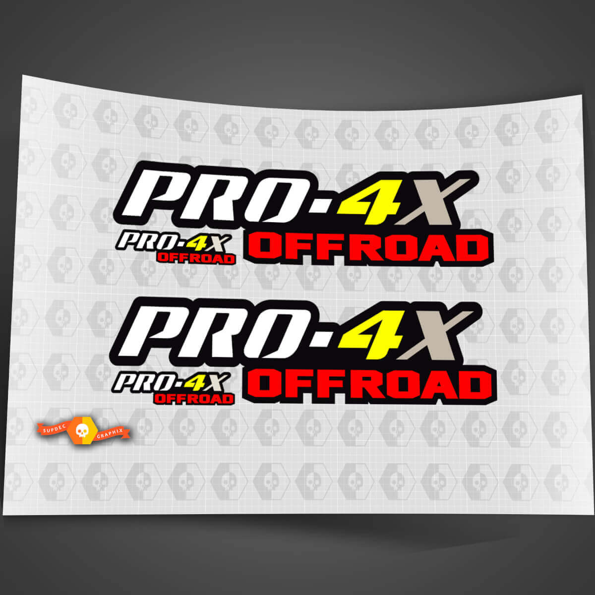 Par de pegatinas PRO-4X 4 colores Nissan Titan Frontier 4x4 Off-Road para ambos lados de la caja de la camioneta Calcomanías gráficos 4x4 Nismo