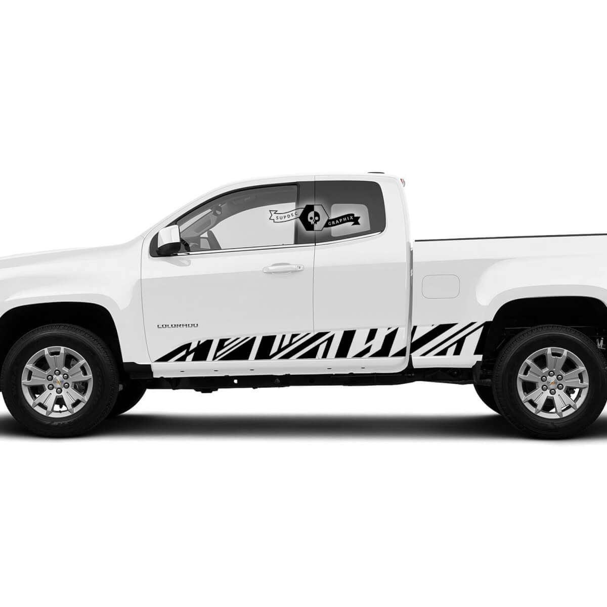 Combina las nuevas puertas modernas de la cama lateral de la cama de la cama de vinilo gráfico gráfico 2022+ Chevy Colorado extendido