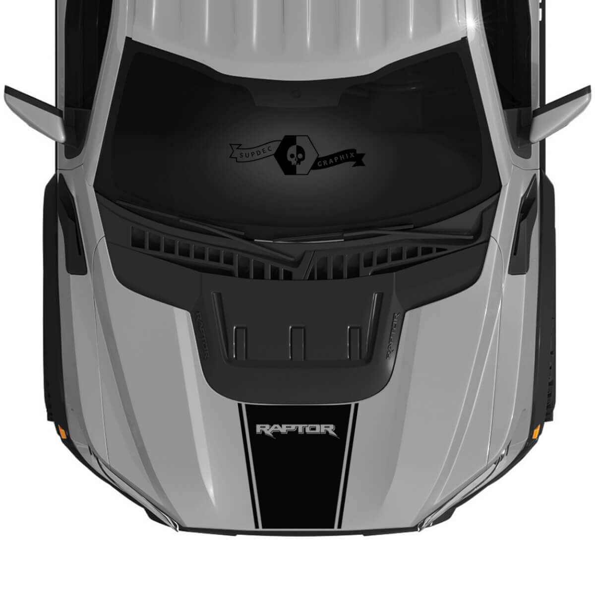 Calcomanía de banda decorativa para toma de aire en capó para Musclecar F-150 2022+