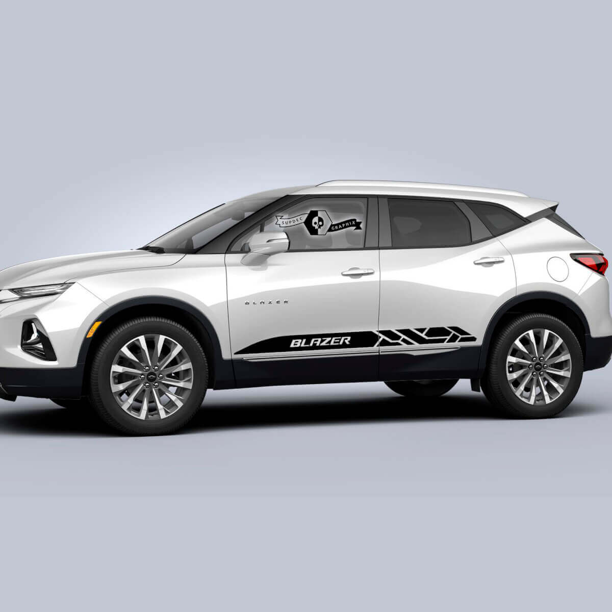 Par de Calcomanías de Vinilo para la Franja Lateral del Panel de Roca de la Puerta del Chevrolet Blazer 2023
