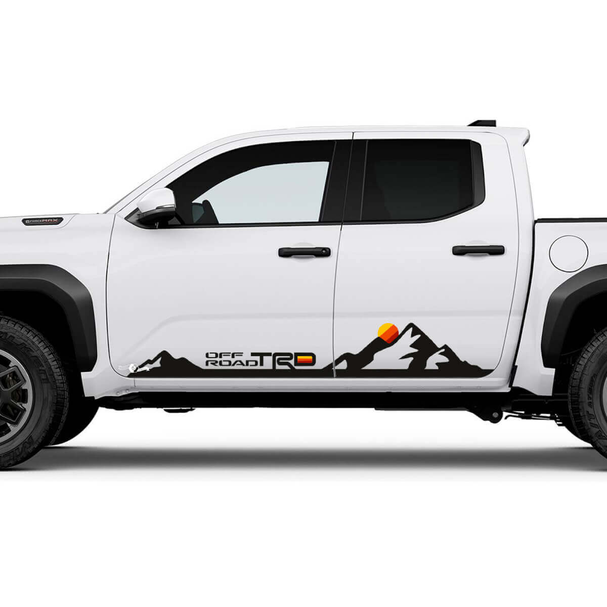 TRD Heritage Sunset Retro Montañas Retro Rocker Panel calcomanías Pegatinas para Toyota Tacoma
