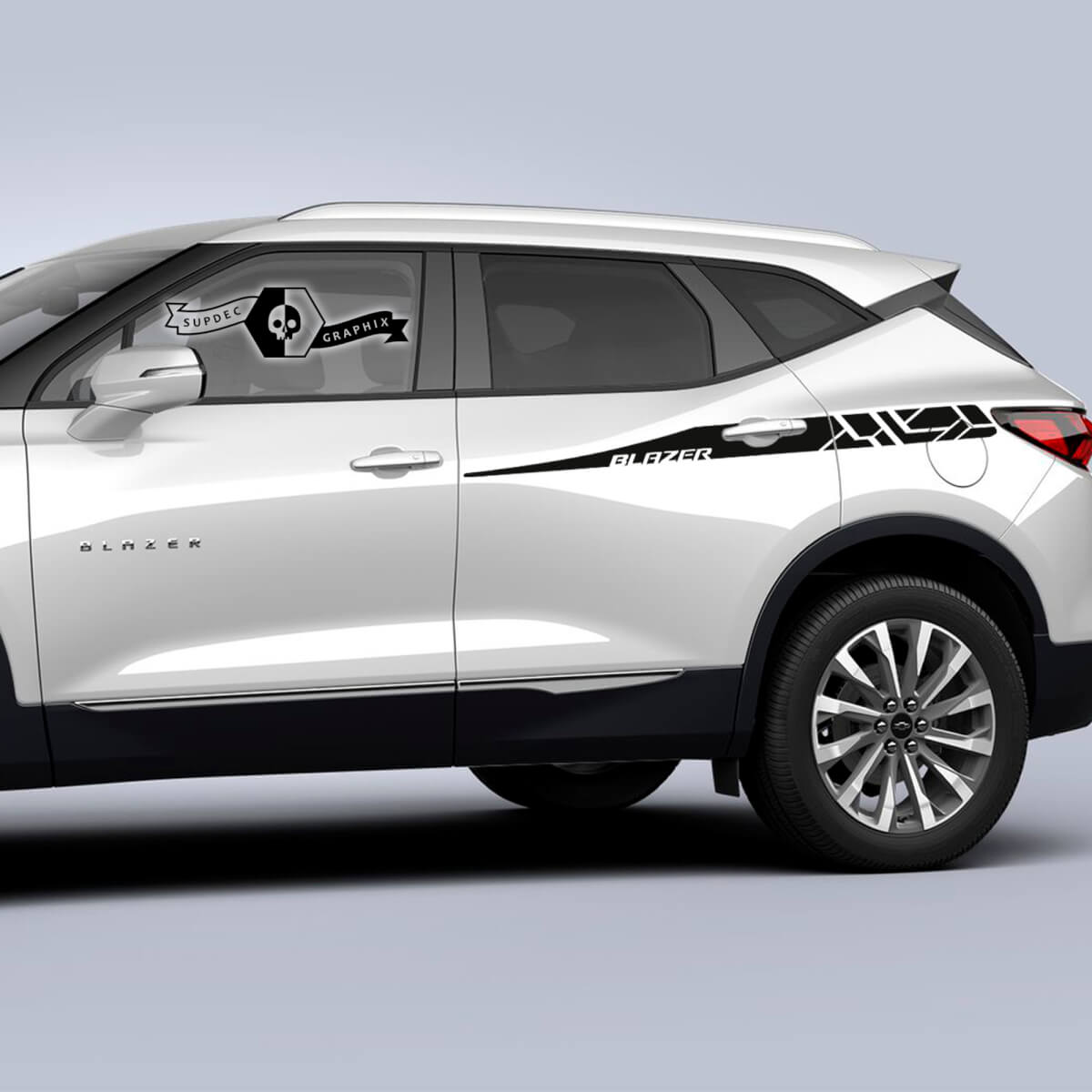 Combinar Chevrolet Blazer 2023 Puertas laterales laterales Logotipo de vinilo Sticulador de calcomanías de vinilo
