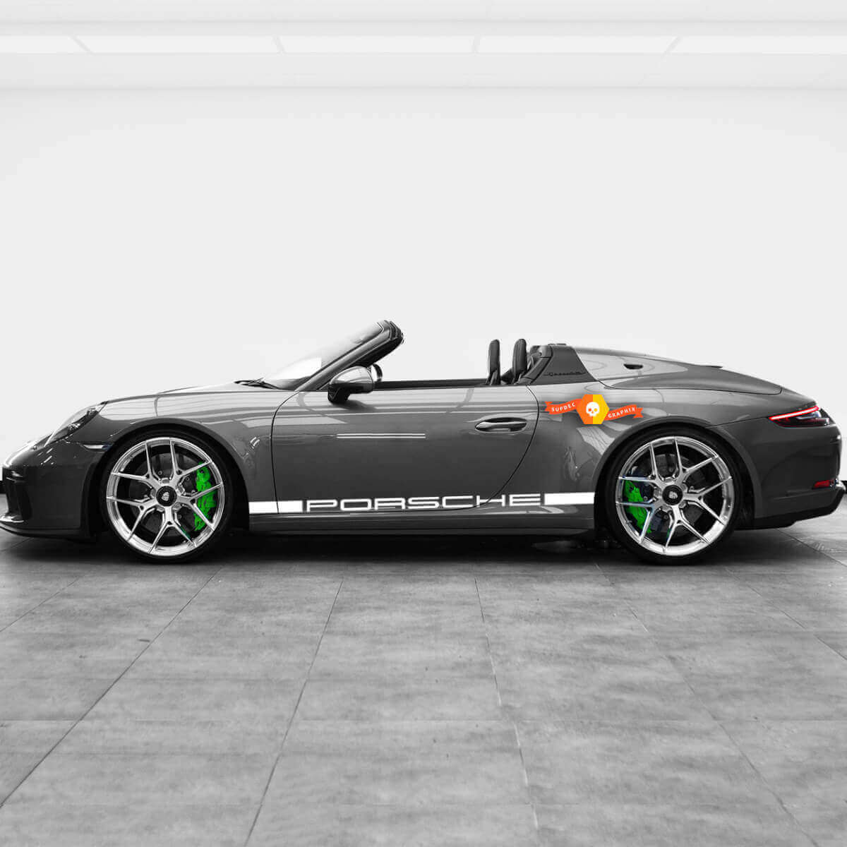 Kit de Vinilos de Rayas Laterales Estilo Heritage para Porsche 911 Speedster