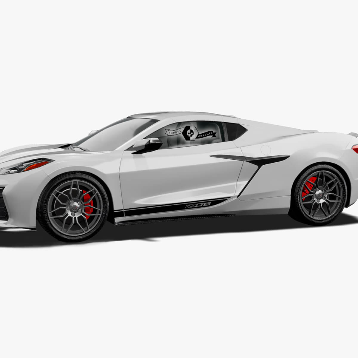 2x Chevrolet Corvette puertas laterales Z06 pegatina de vinilo
