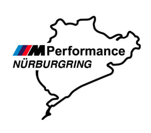 2 Piezas Juego de Pegatinas Laterales de Vinilo Estilo M Performance Nurburgring para BMW