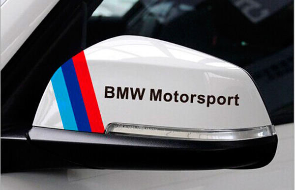 Par de pegatinas para espejo retrovisor, pegatinas para el cuerpo de PVC para BMW
