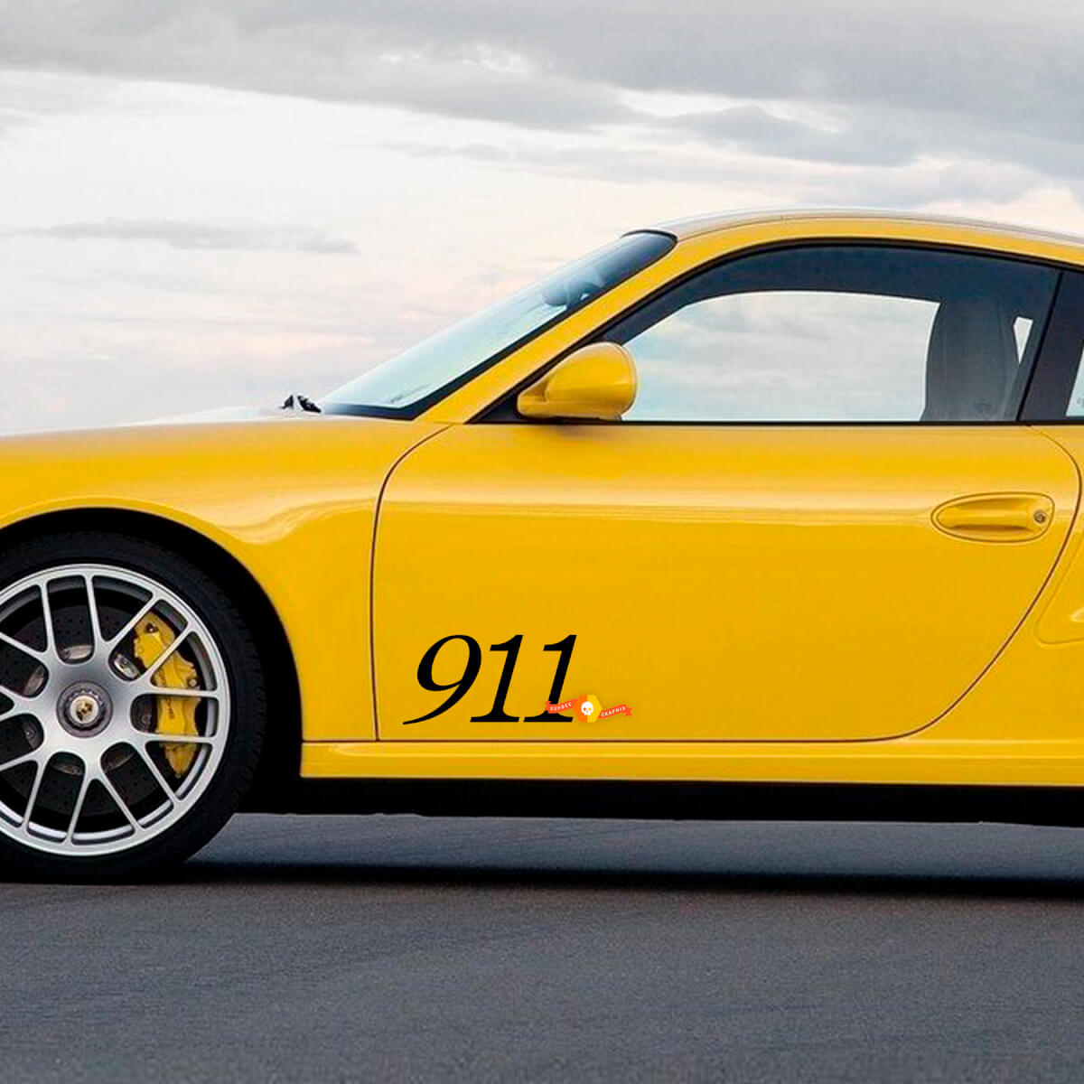 2X Palegas de Porsche Porsche 9ff Puertas laterales de la firma Pegatina de calcomanía