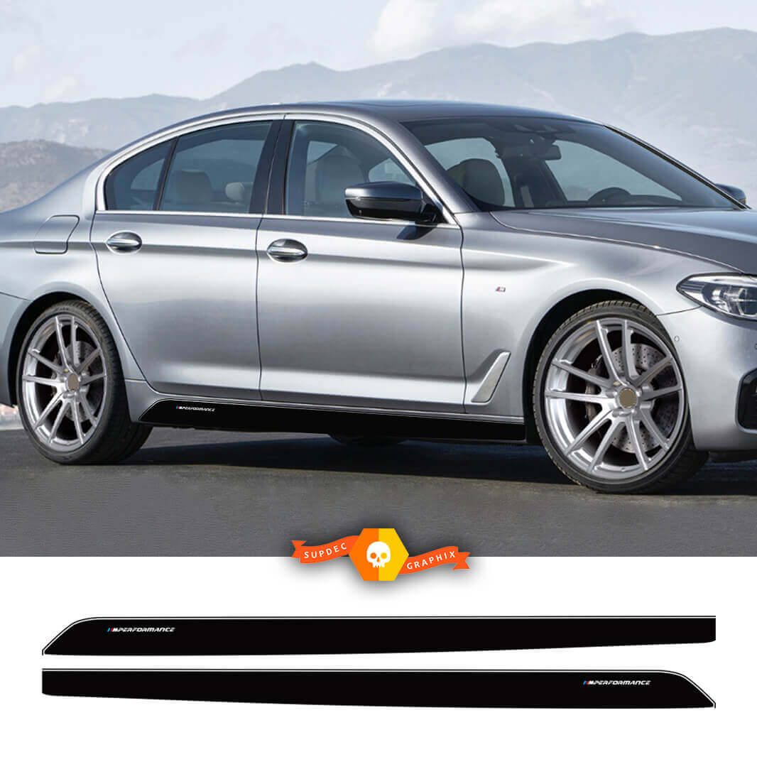 Pegatinas de vinilo estilo M-Performance para faldones laterales BMW M5 G30 G31 F90