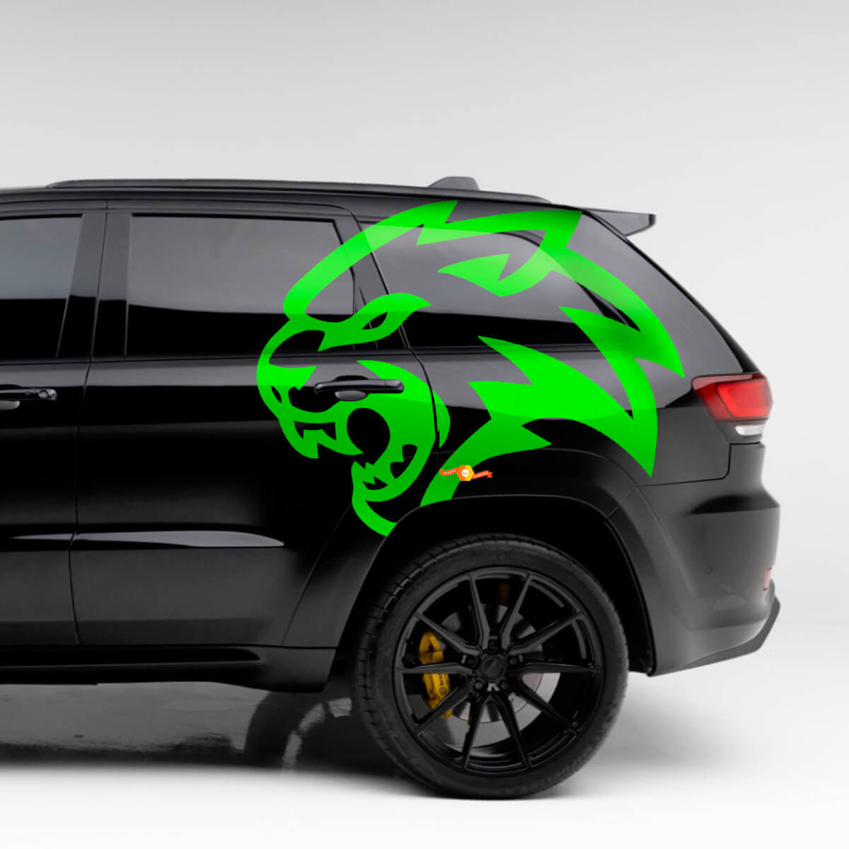 Par de calcomanías de vinilo lateral de grafito para Jeep Grand Cherokee TrackHawk SRT Hellcat.
