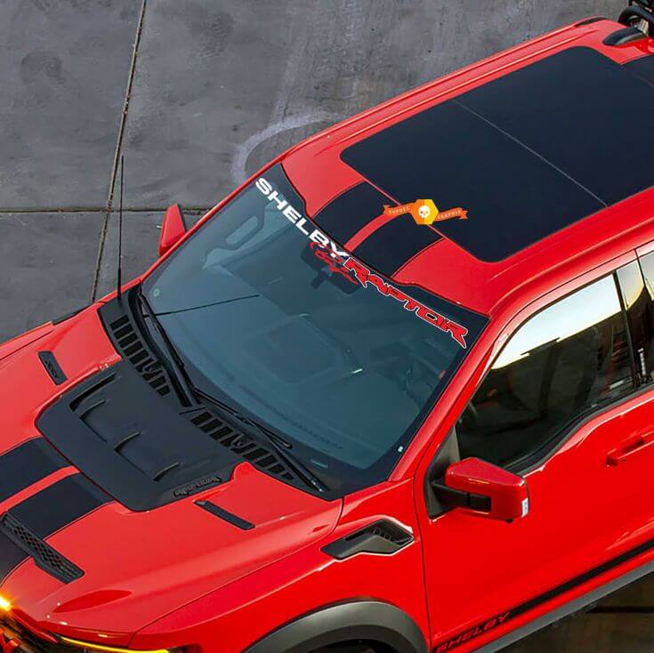Parabrisas Baner Ford F-150 Raptor Shelby Raptor Baja Edition pegatina gráfica
