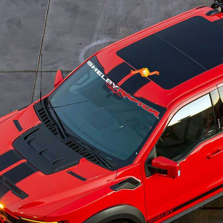 Calcomanía de gráficos de edición Baja para parabrisas Ford F-150 Raptor Shelby Raptor.
