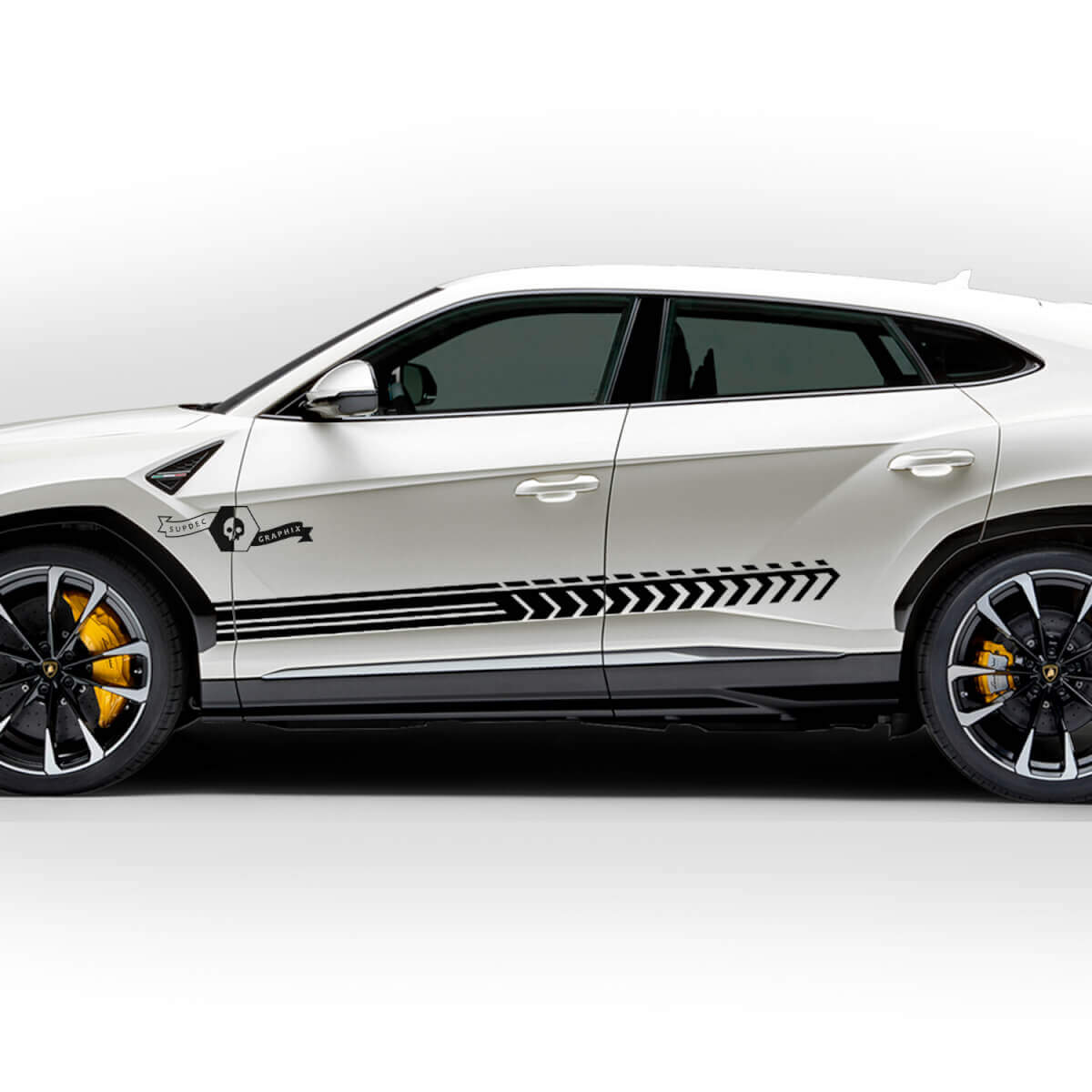 Par de Calcomanías de Vinilo para Rayas en las Puertas Laterales de Lamborghini Urus 2021 2022 2023
