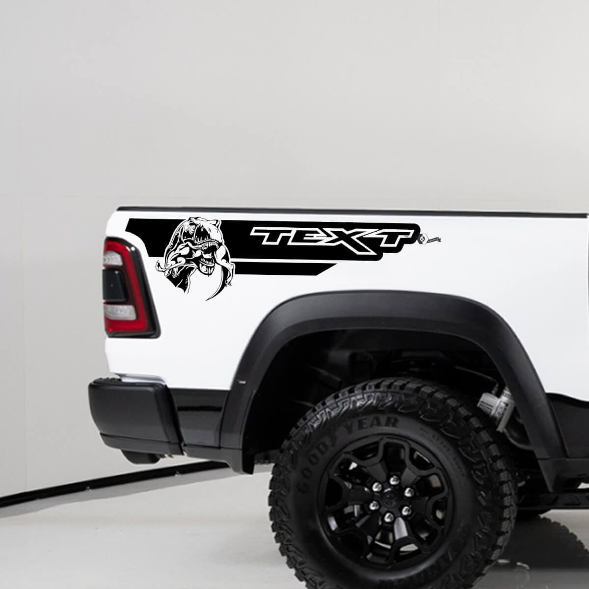 Calcomanías de vinilo personalizadas estilo TRX para franjas laterales traseras Dodge Ram 1500