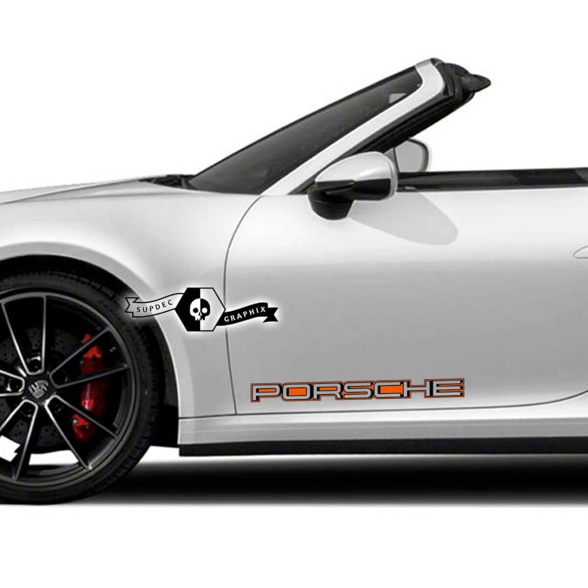 2 Porsche 911 Carrera 2 Colores Shadow Side Doors Kits Calcomanías Pegatinas
