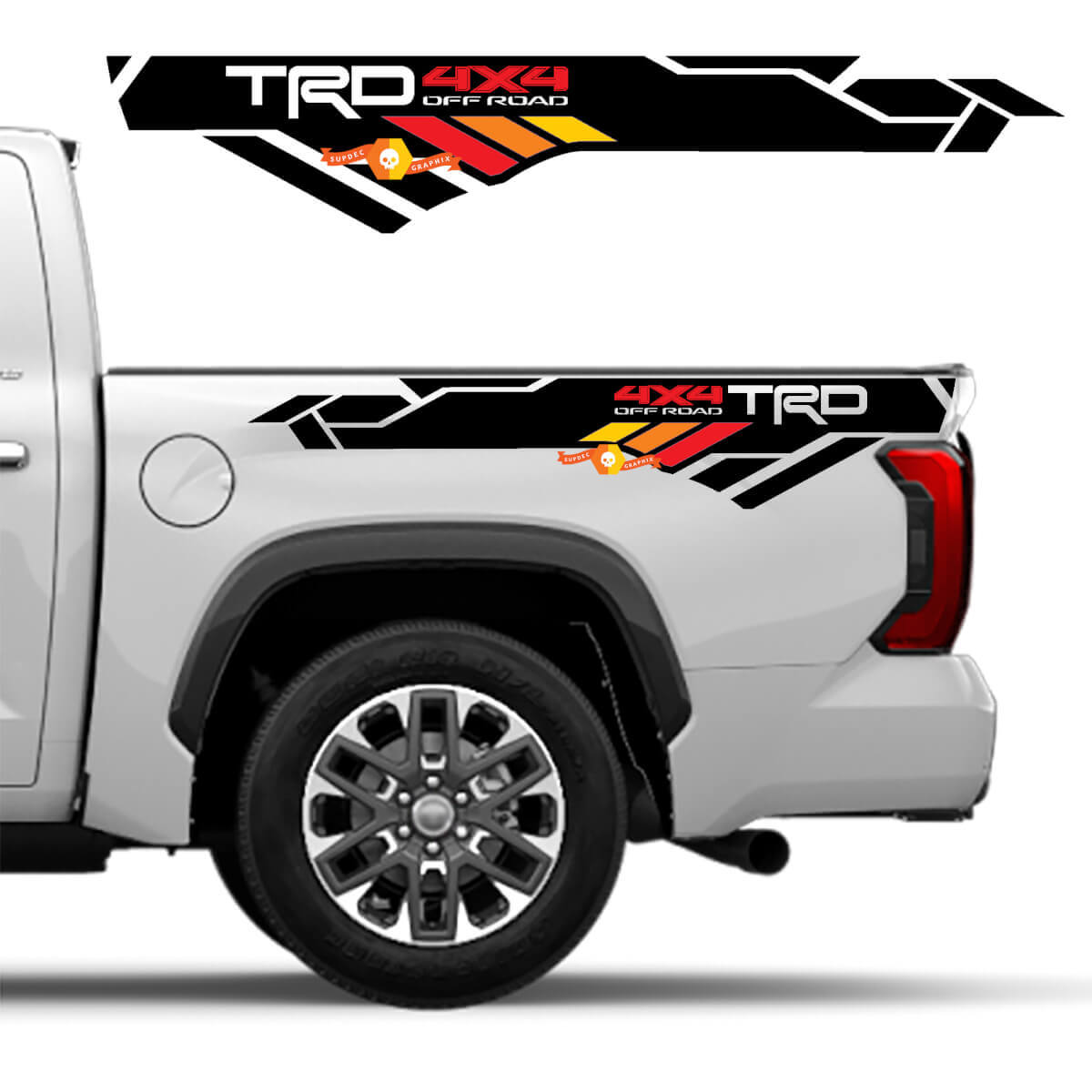 Calcomanías de Vinilo Estilo Vintage Off Road TRD 4x4 para Guardabarros de Toyota Tundra 2022-2024