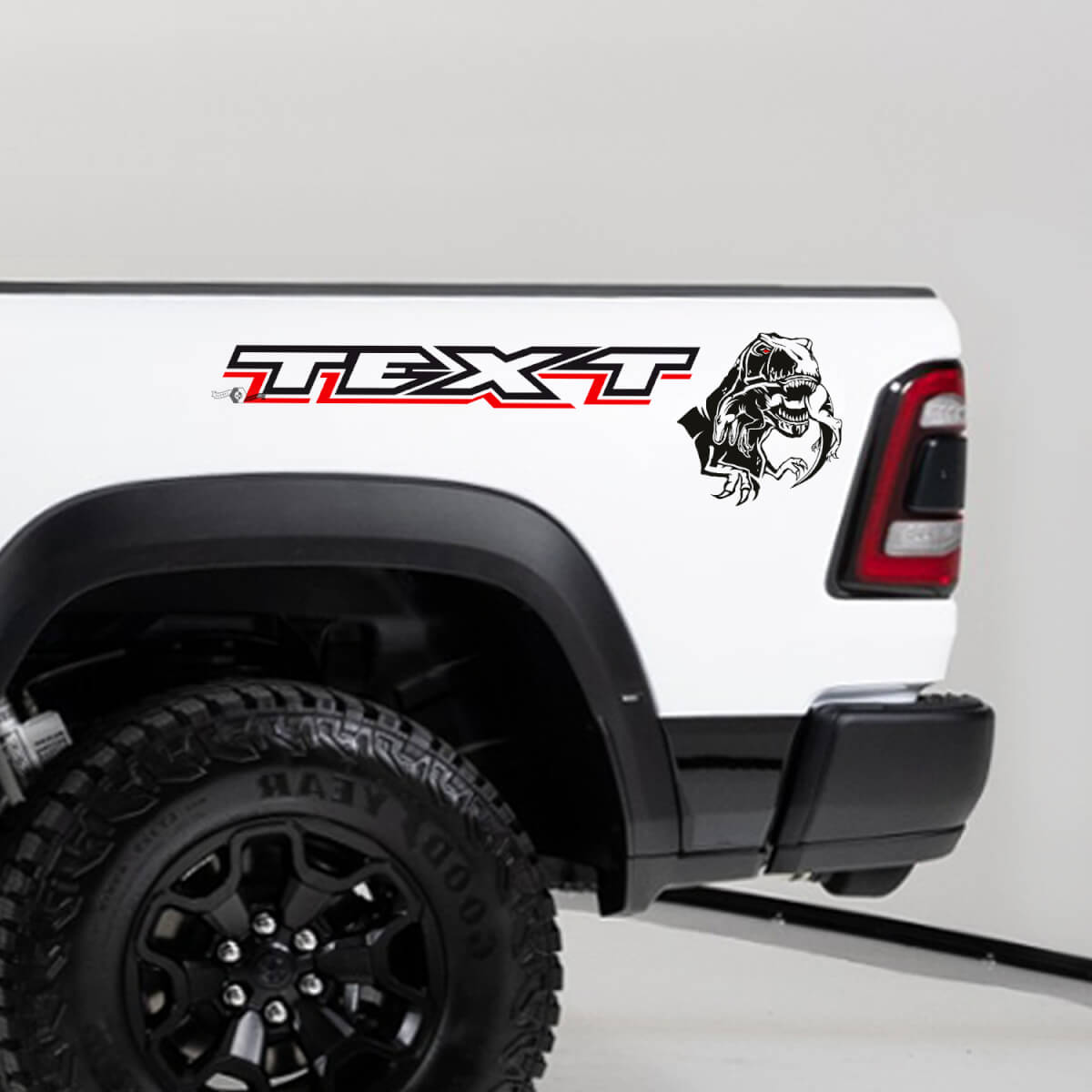 Kit de pegatinas de vinilo TRX Eating Raptor para la cabecera de Dodge Ram TRX 2023