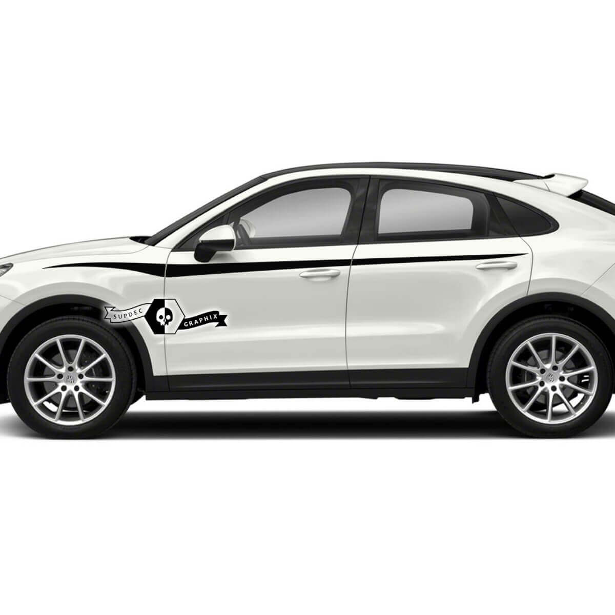 Porsche Cayenne S GTS Turbo Turbo Side Stripes Fender Doors Up Calcomanías Pegatinas 2003 --- 2023 presente
