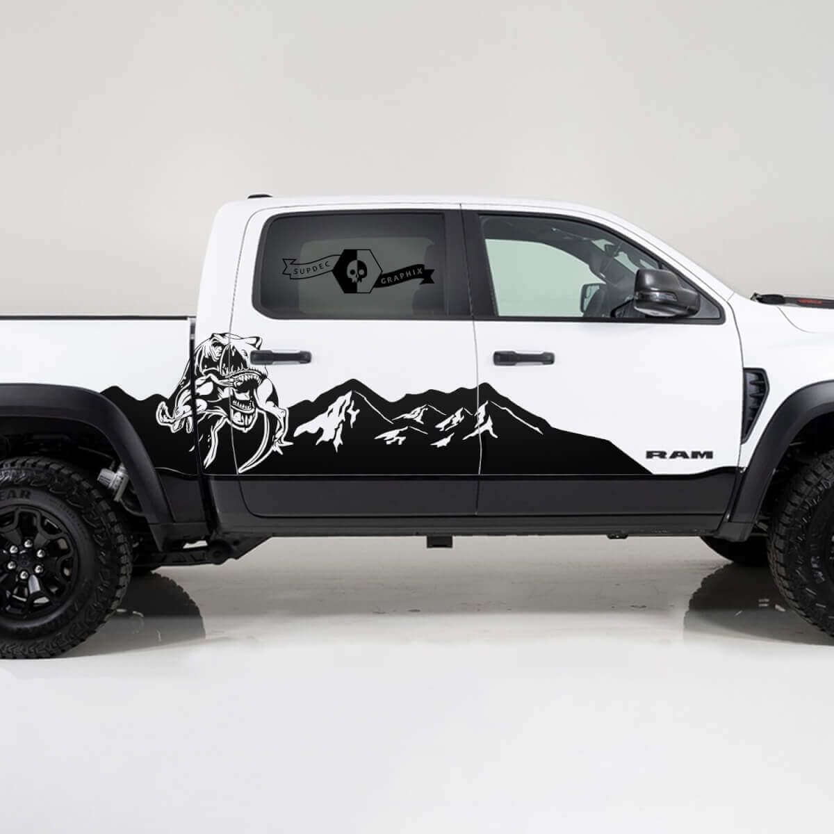 Kit de vinilo lateral TRX Mountains Range para Dodge Ram Rebel TRX 1500 2021+
