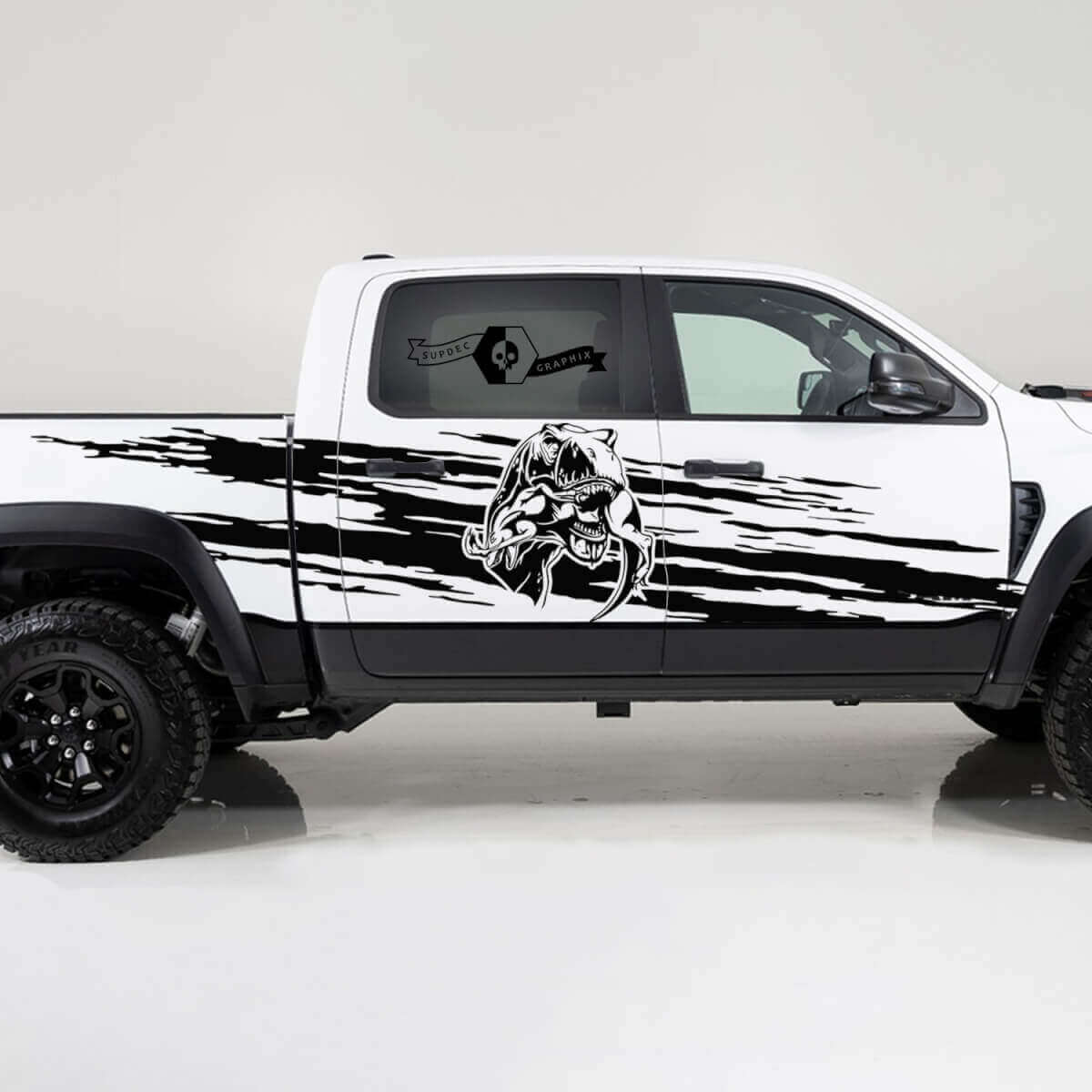 Kit de calcomanías laterales de vinilo estilo salpicaduras TRX para Dodge Ram 1500 2021+