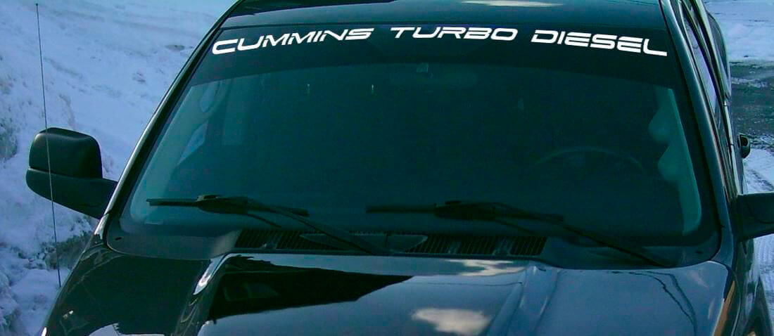 Calcomanía para Ram Truck CUMMINS TURBO DIESEL PARABRISAS Vinilo Adhesivo