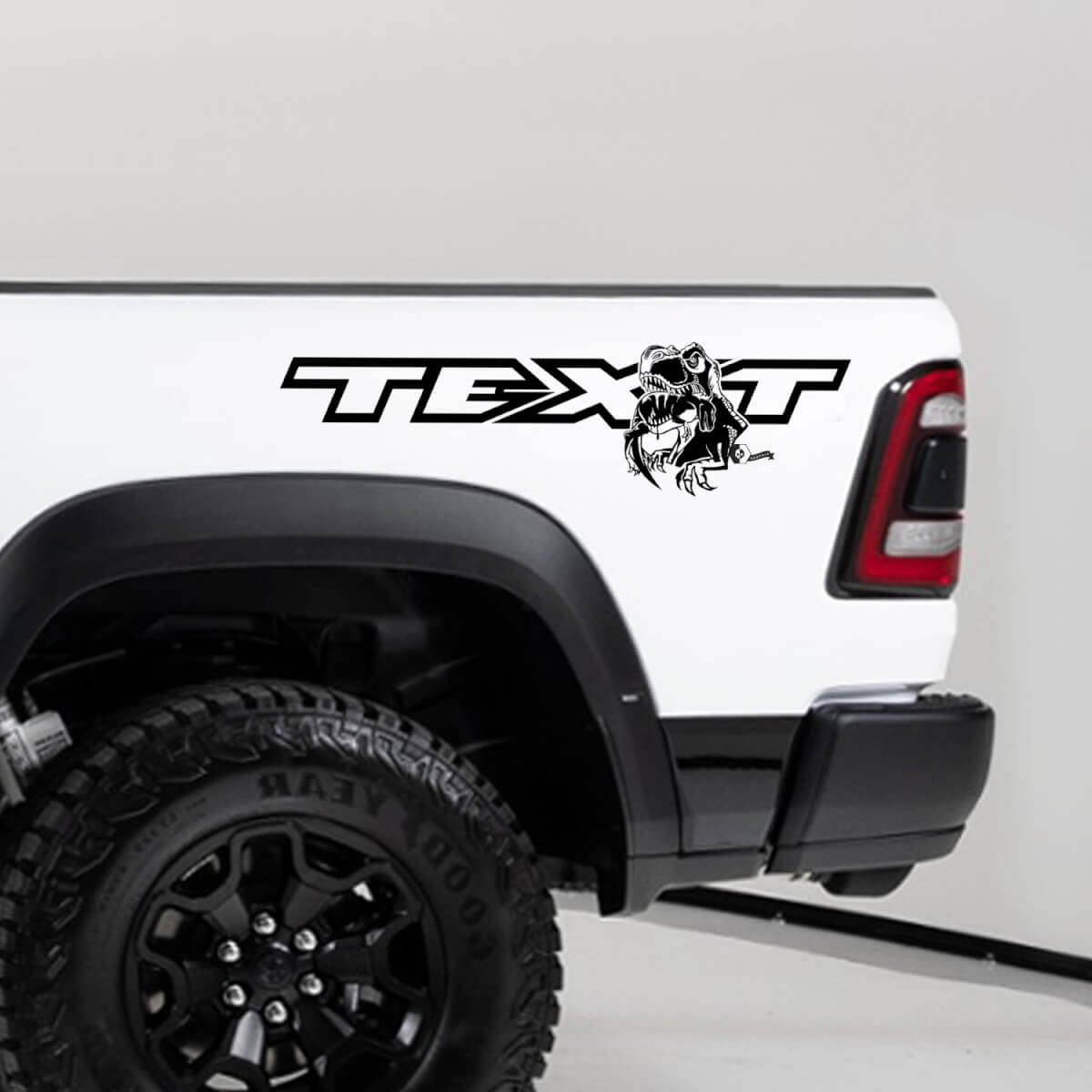 Pegatina de vinilo para el lateral de la cama TRX Eating Raptor para Dodge Ram 1500