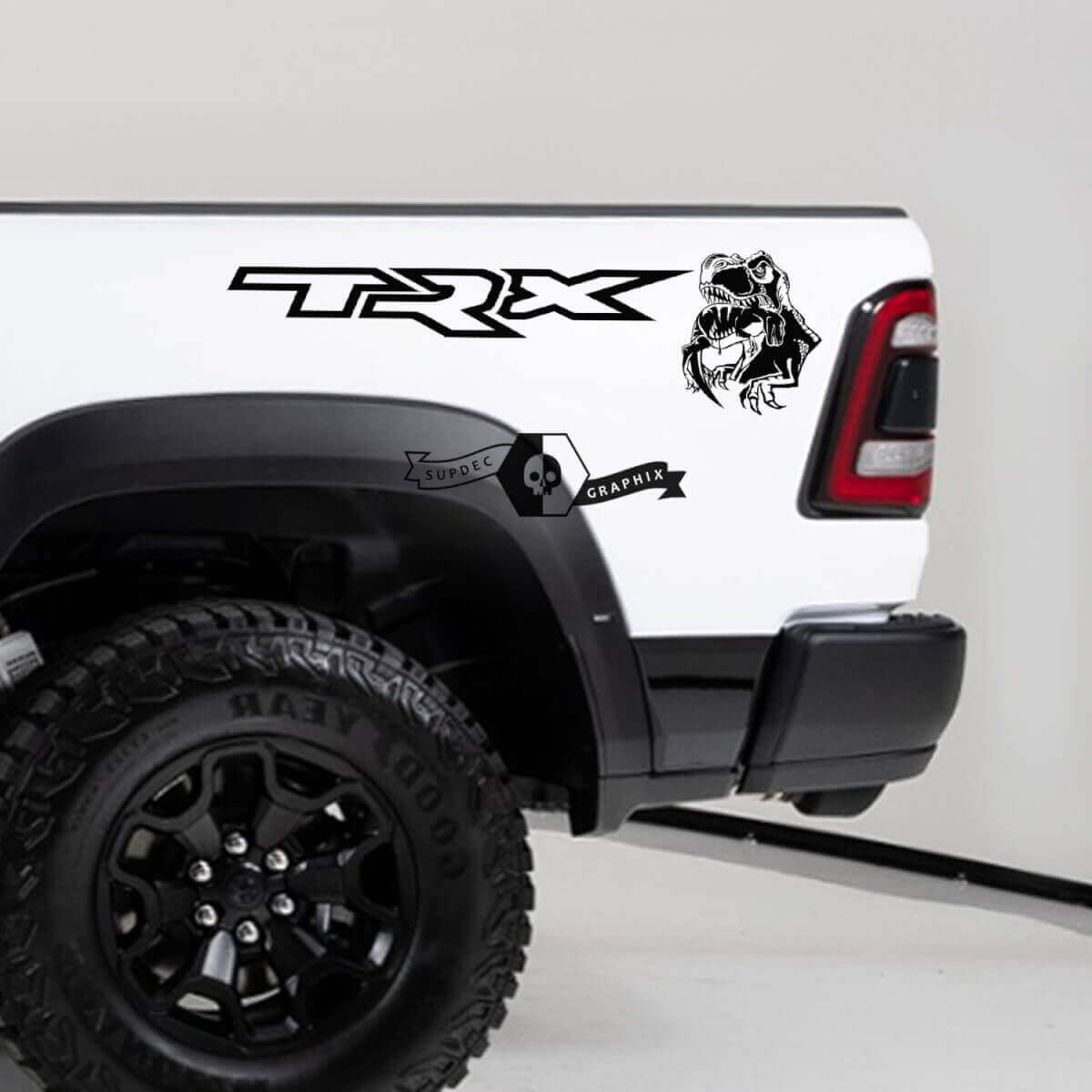 Calcomanías de vinilo para la cabecera de la cama TRX Eating Power para Dodge Ram TRX