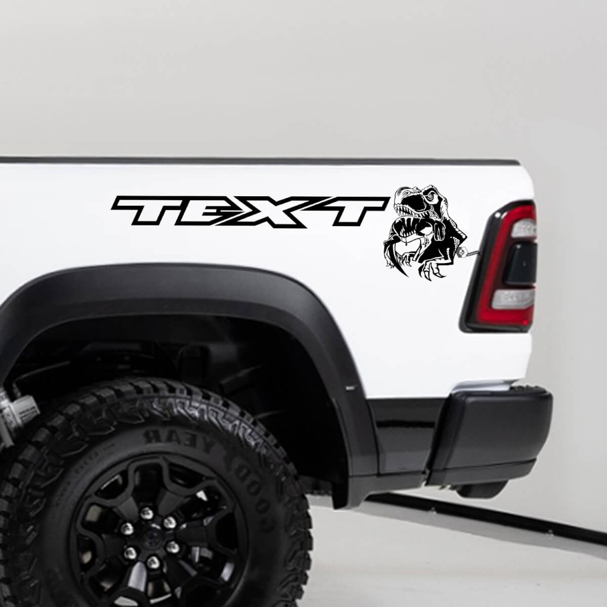 Juego de pegatinas de vinilo TRX Eating Raptor para la puerta del Dodge Ram 1500 TRX