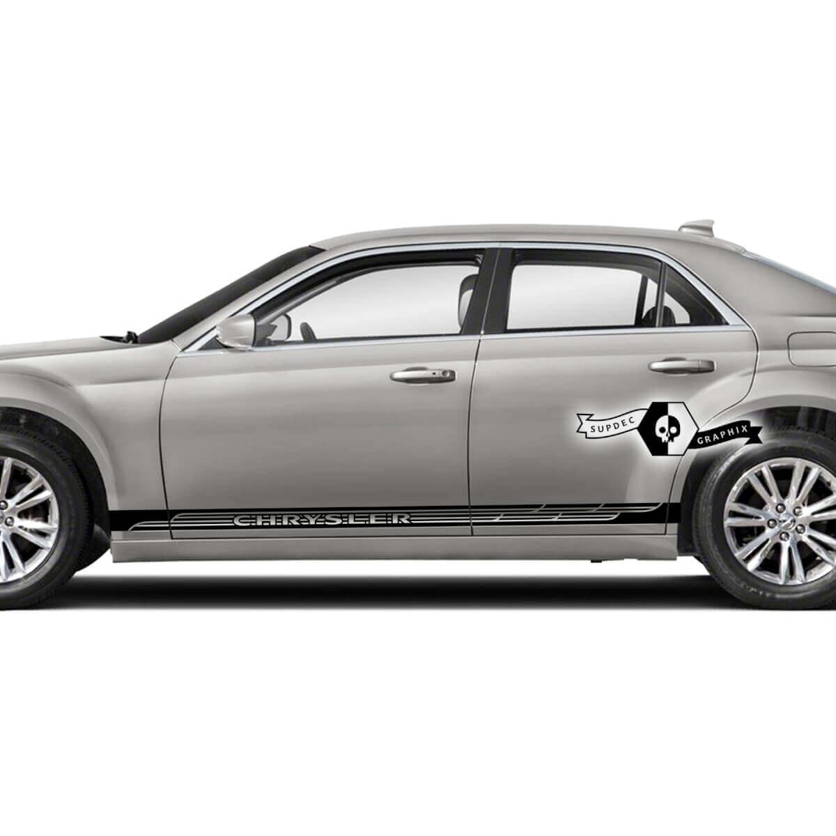 2X Chrysler 300 Panel basculante lateral gráficos pegatina de vinilo para coche
