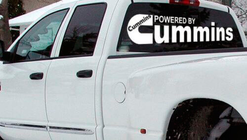 Vinilo adhesivo para ventana trasera Powered by Cummins para Dodge Ram